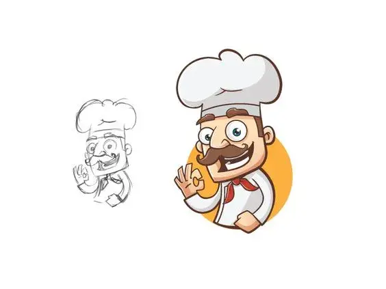Mascottes originales Chef character par Ayoub Moulakhnif