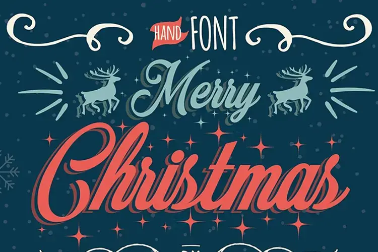 Merry christmas typographie