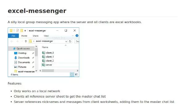 Excel Messenger