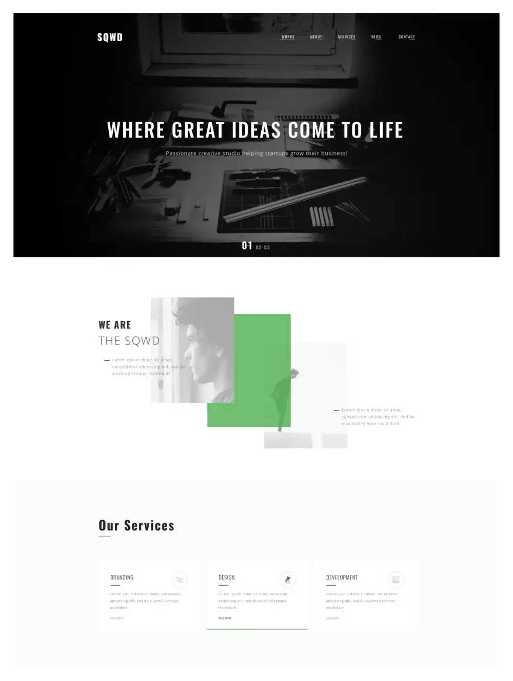 Minimal agency landing page partie 1