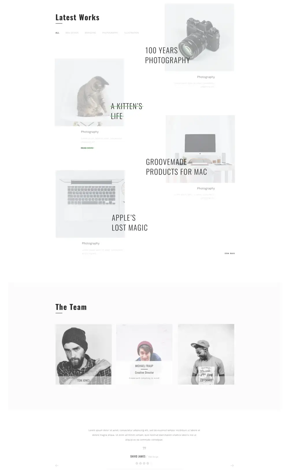 Minimal agency landing page partie 2