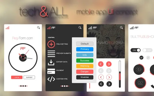Mobile App UI Concept v 4 | Tech & ALL