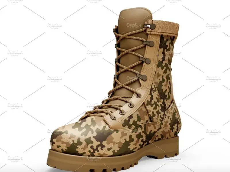 Mockup chaussure militaire