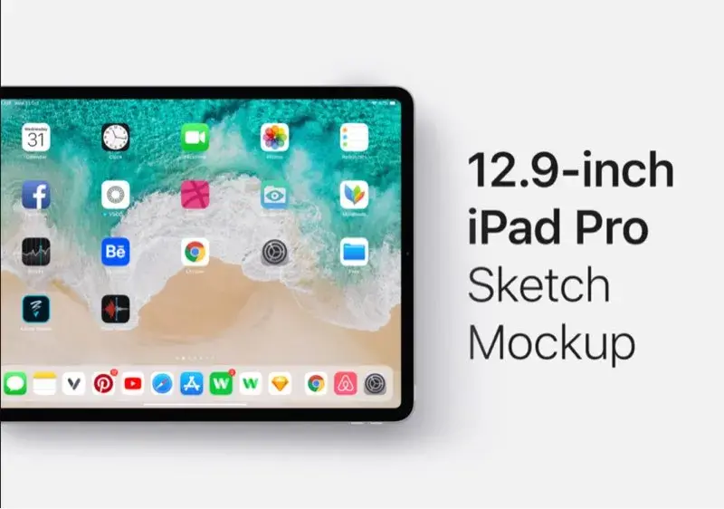 Mockup ipad pro 12 pouces sketch