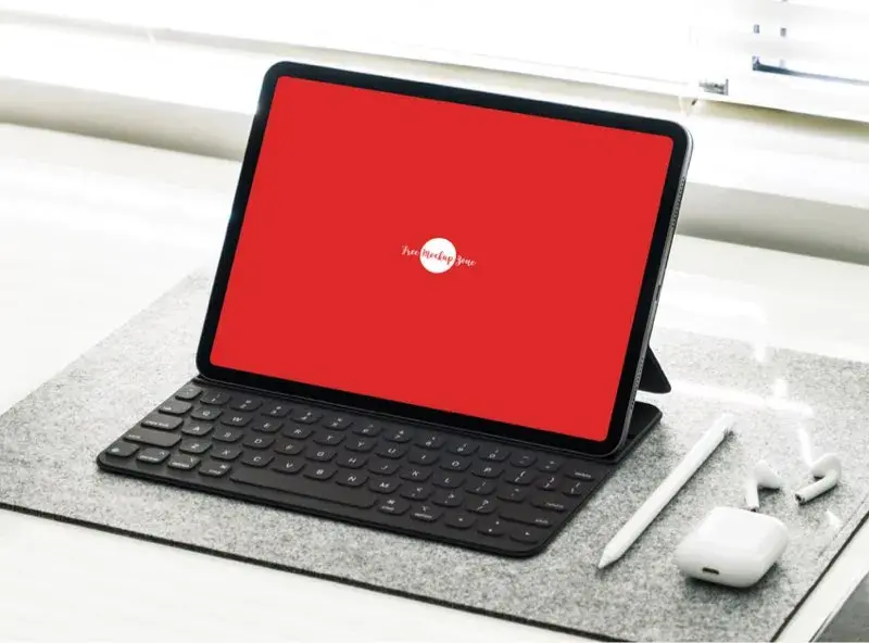 Mockup ipad pro clavier