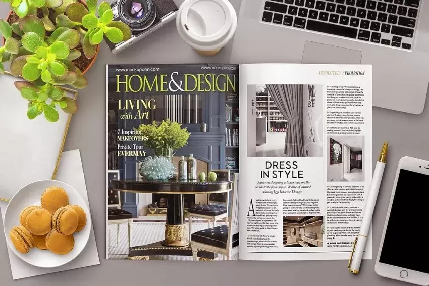 Mockup magazine ouvert