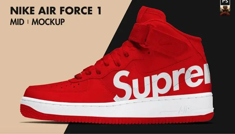 Mockup nike air force 1