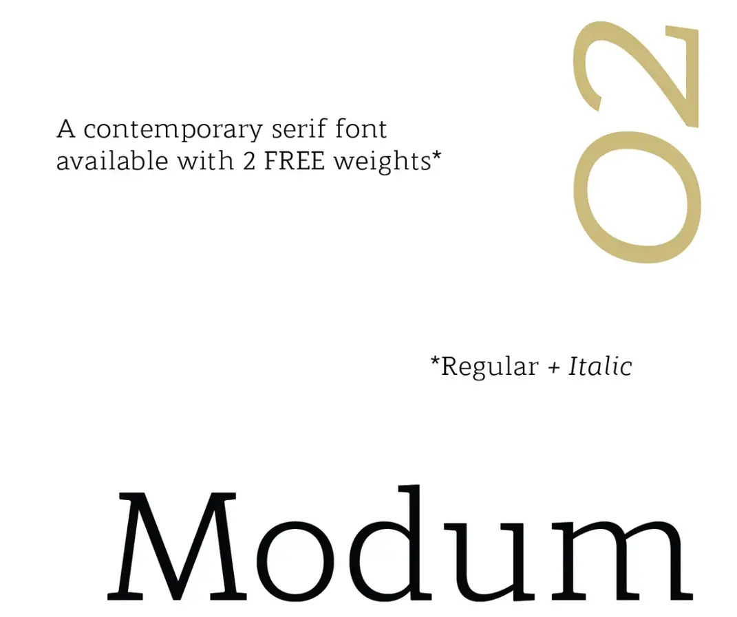 Modum regular italic