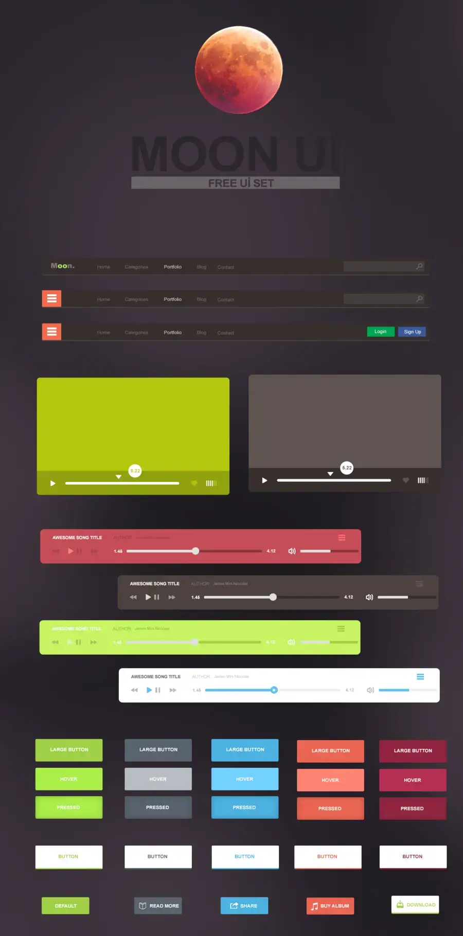 Moon Ui Set par Enes Sipahi