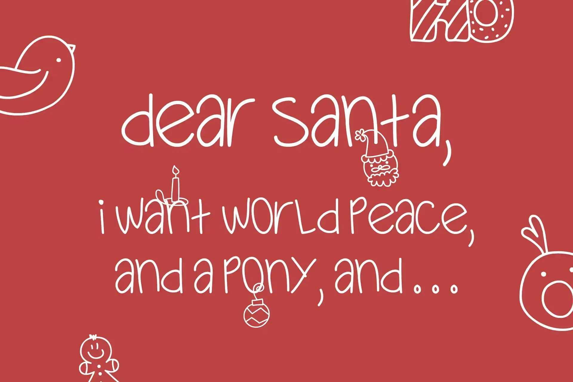 Mtf dear santa christmas font