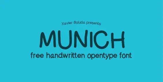Munich free handwritten font