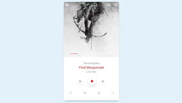 Music player ui design par alex Devero