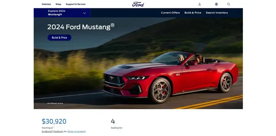 Mustang sports car