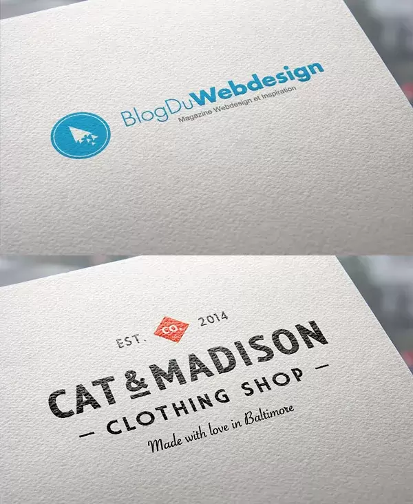 Natural paper printed logomockup