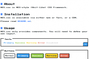NES.css, Un Framework CSS inspiré par la NES