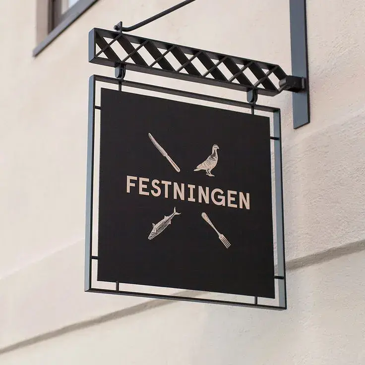 Projet enseigne signalétique New logo and brand identity for festningen