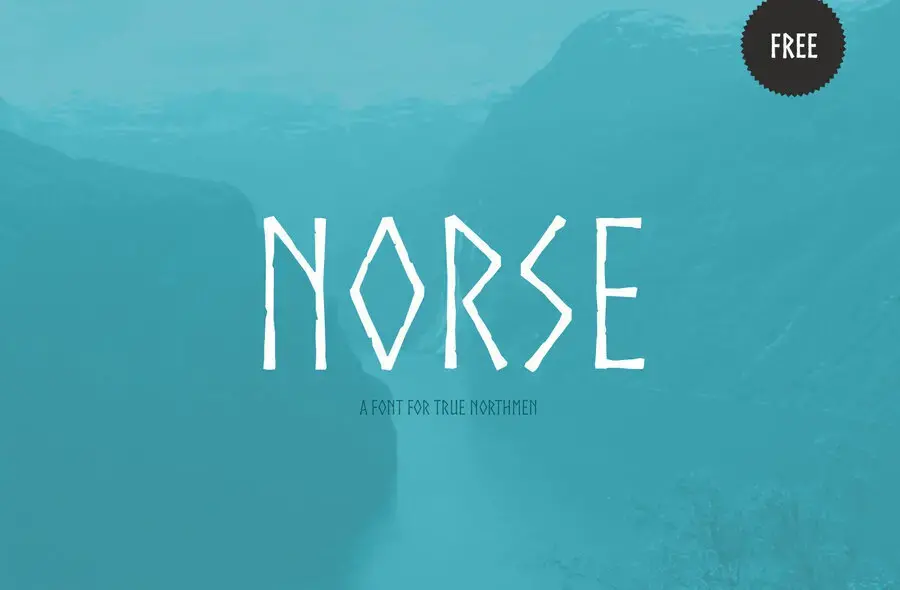 Norse free font par Joël Carrouché