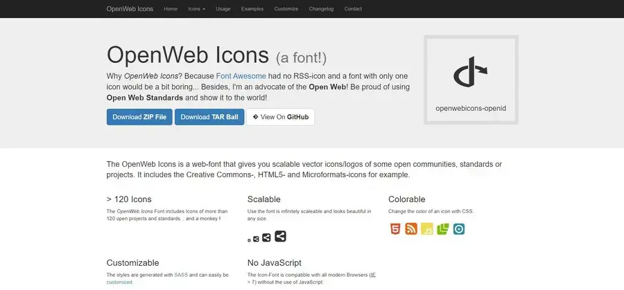 Open web icons