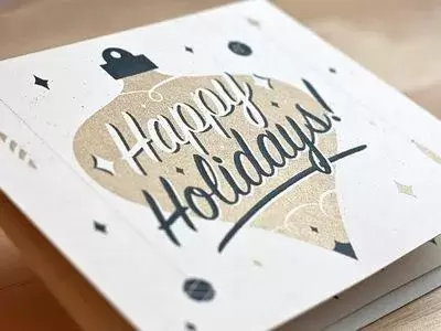Ornament card 55 his