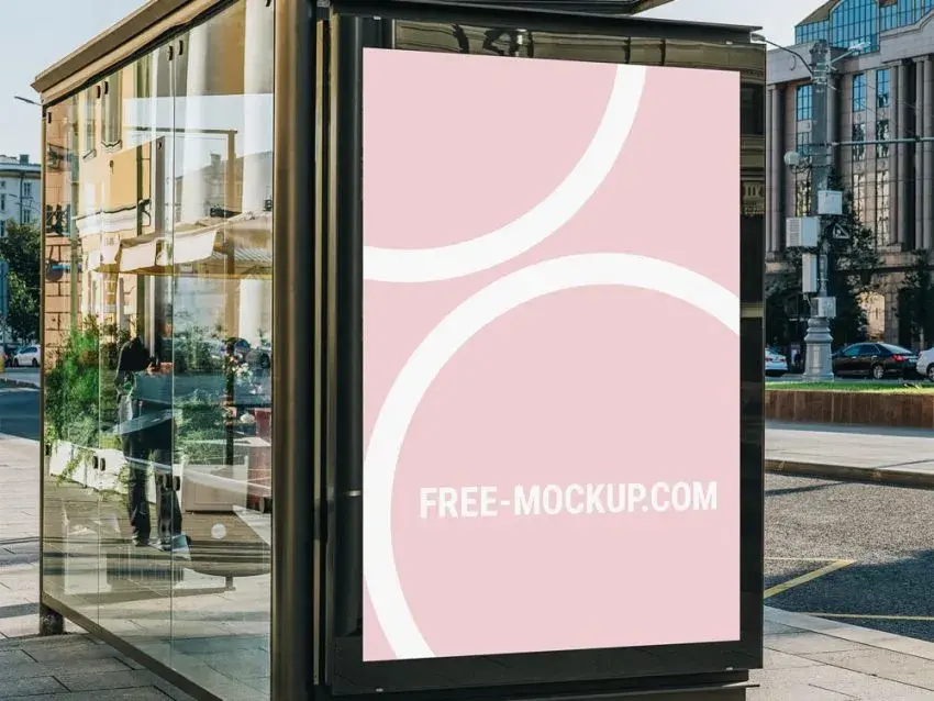 Outdoor advertisement bus stop m