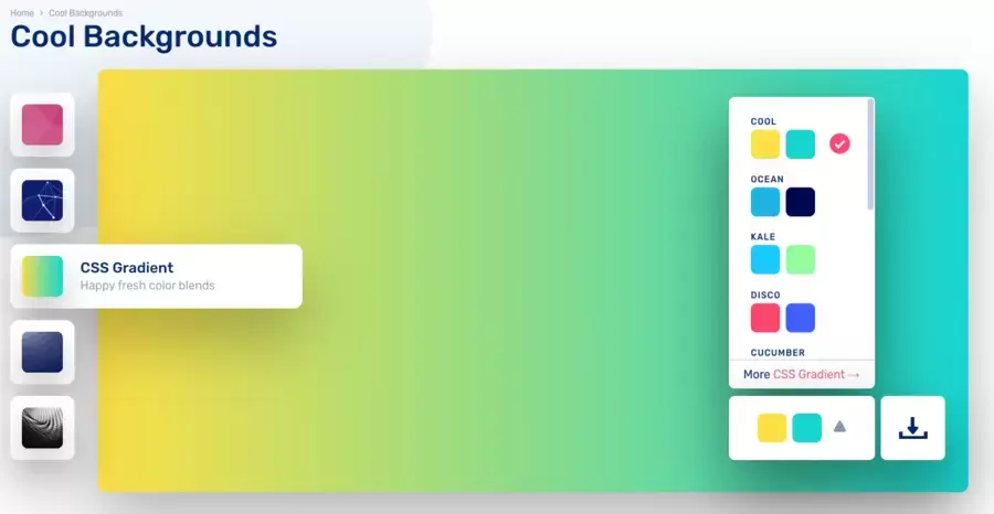 Outils Css Gradient Cool Backgrounds
