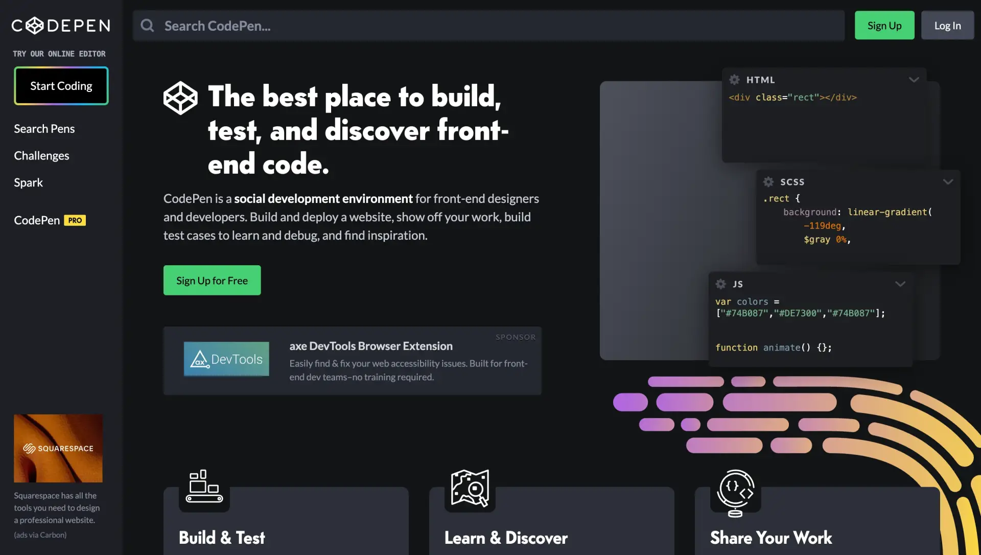 Outils veille codepen