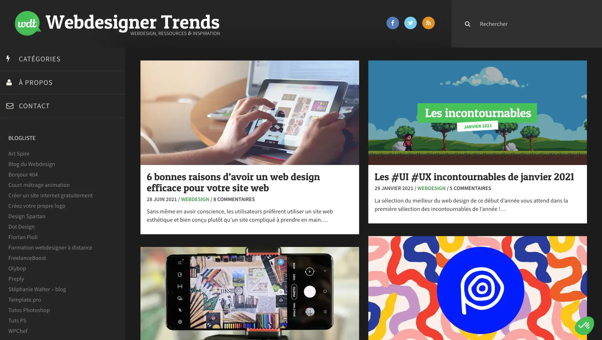 Outils veille webdesigner trends