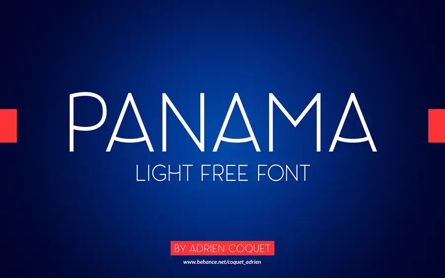 Panama /// Light Free Font par Adrien Coquet