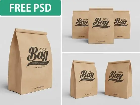 Paper bag psd mockups free psd