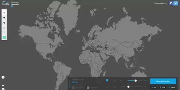 Pixelmap generator monde