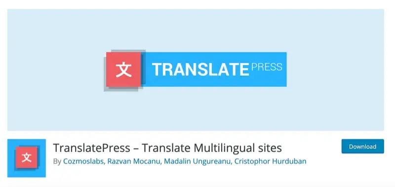 Plugin wordpress multilingue TranslatePress
