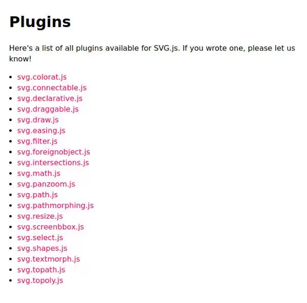 Plugin SVG.js