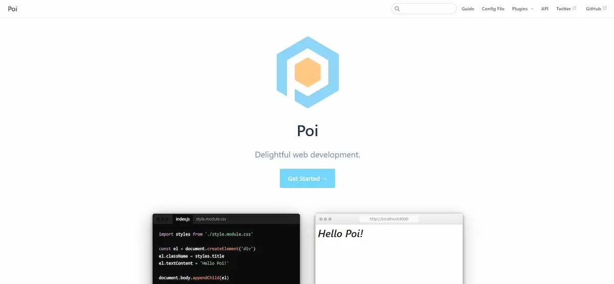 Poi : stack front end sans effort