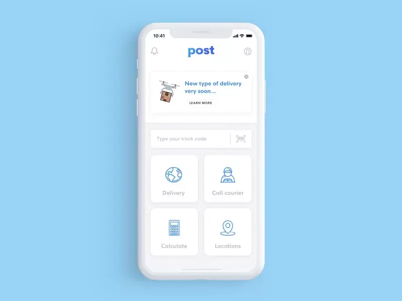 Post on demand delivery app concept par yalantis