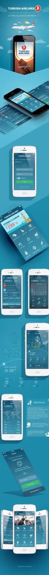 Turkish Airlines App Redesign Concept par Murat Gürsoy