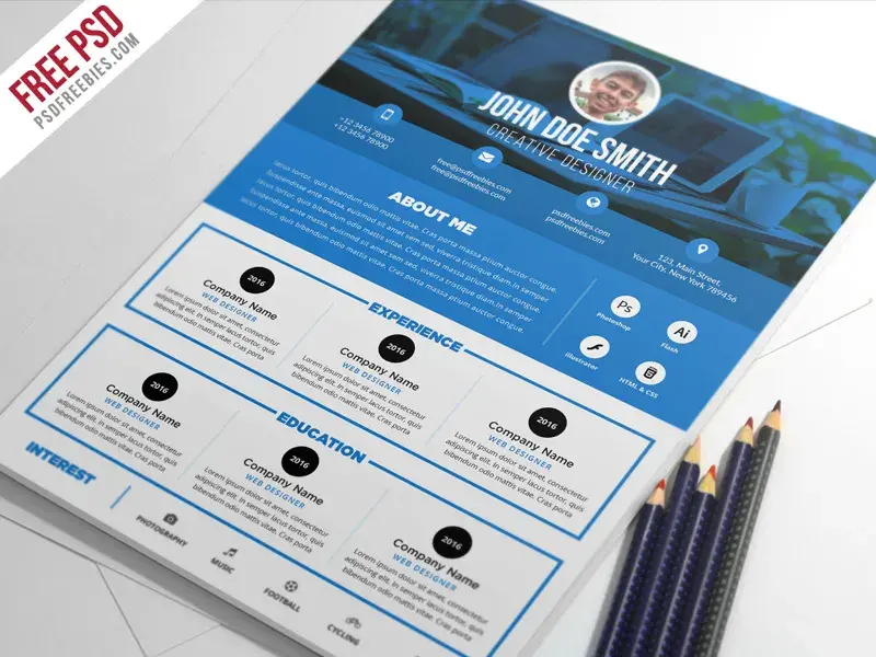 Psd resume cv