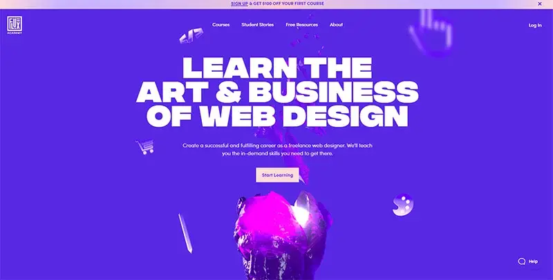 Psychologie couleur violet webdesign