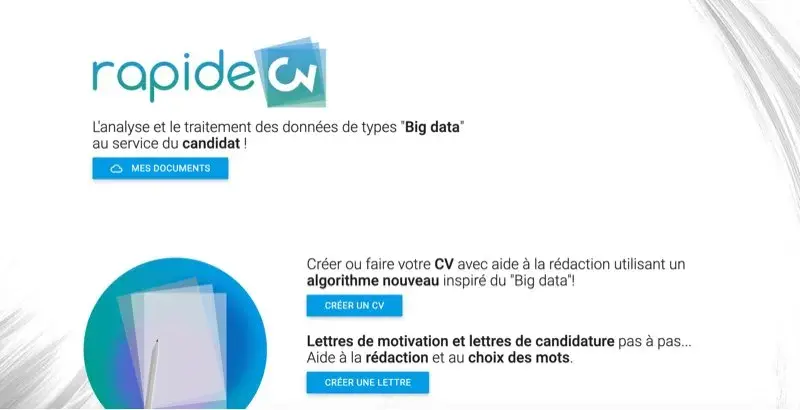 Outil CV en ligne Rapide cv