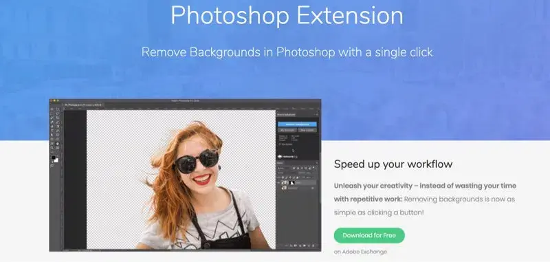 Extension Photoshop Remove background
