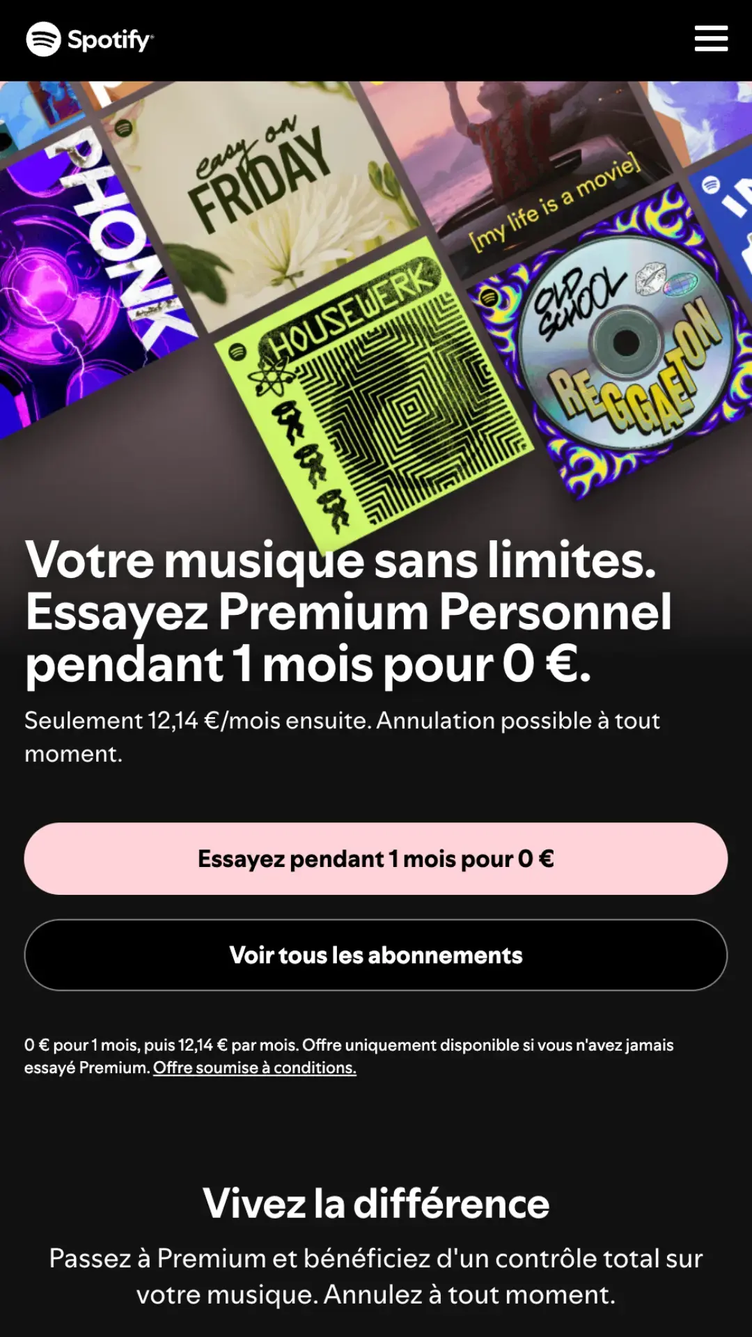 Responsive webdesign spotify