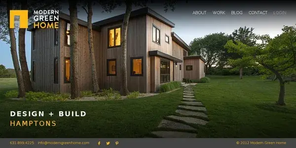 Responsive webdesign Modern green home