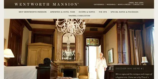 Responsive webdesign Wentworth Mansion