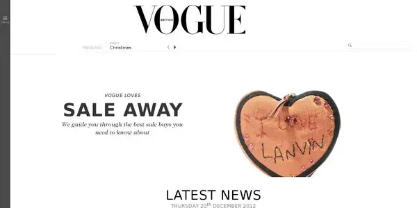 Responsive webdesign Vogue