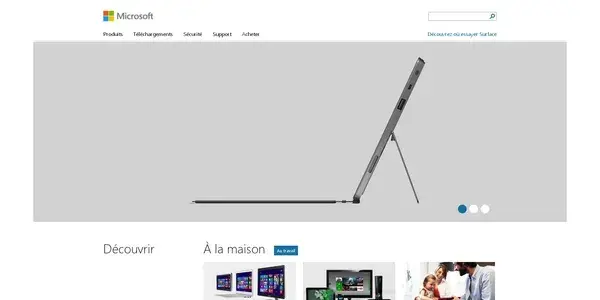 Responsive webdesign Microsoft France