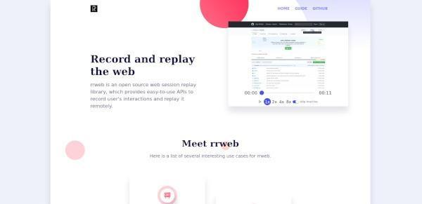 Enregistrer et rejouez le web avec RRweb.io