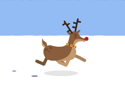 Animation gif Rudolph long jump
