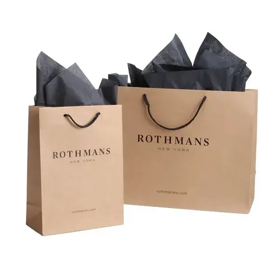 Sac graphique design >Package Design- Commercial- Custom Retail Packaging- Kraft Paper Shopping Bags for Rothmans