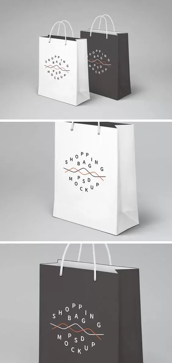 Sac graphique design Shopping Bag PSD MockUp