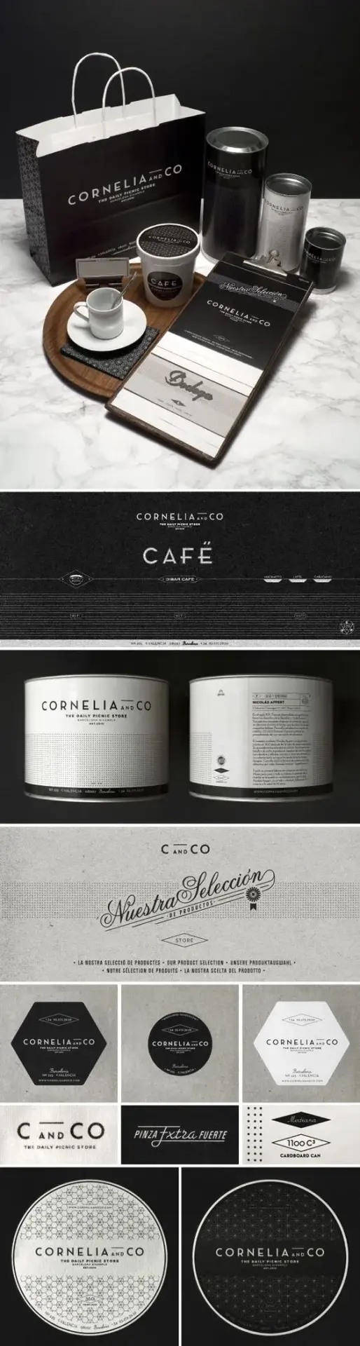 Sac graphique design Brand and Package Design par Oriol Gil pour Cornelia and Co
