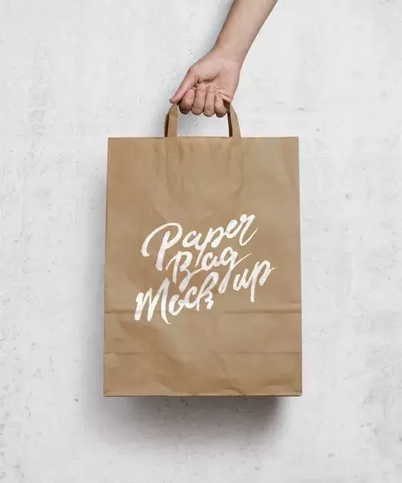 Sac graphique design Mockup | Brown Paper Bag MockUp